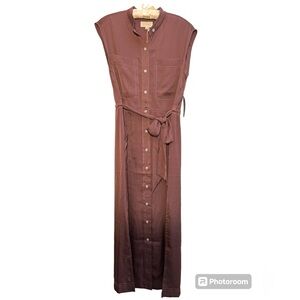 Mellody size S sleeveless button front maxi dress NWT